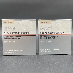 2 ALMAY Translucent Clear Complexion Light & Perfect Pressed Powder Oil Free - Picture 1 of 8