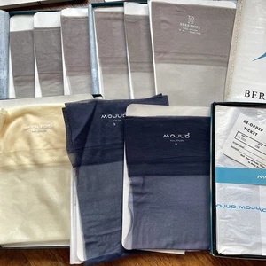 Vintage Thigh High Nylon Stockings, Sz 9, 15 Pair Seamless New Old Stock Colors - Picture 1 of 12