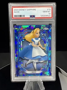 2024 TOPPS CHROME DISNEY SAPPHIRE ED #19 ALICE PSA 10 - Picture 1 of 2