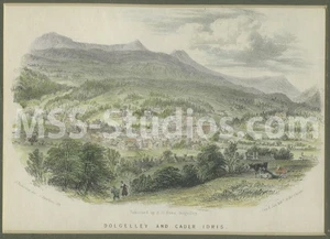 Litografía DOLGELLEY y CADER IDRIS 1855 (Hawking/Pickering/Rees/Day & Son) - Imagen 1 de 2