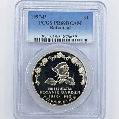 1997-P Botanical Silver Dollar PCGS PR69DCAM Certified $1 #SA16 - Image 1 of 4