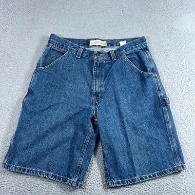 Vintage Faded Glory Men’s Carpenter Blue Jean Shorts Jorts 34 Medium Wash Y2K - Image 1 of 4
