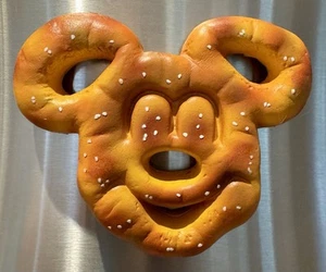 HTF Disney Mickey Mouse Salty Pretzel Shape Snack JUMBO Fridge Magnet Disneyland - Picture 1 of 8