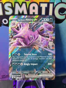 Juego de cartas coleccionables Pokémon Destined Rivals Team Rocket's Nidoking Ex 119/182 Holo ultra raro - Imagen 1 de 2