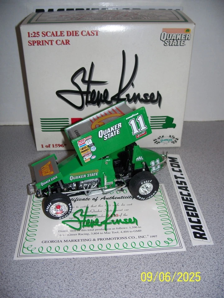 STEVE KINSER  #11  "1997 QUAKER STATE  7TH RELEASE WOO SPRINT CAR 1/25 GMP - Image 1 of 1