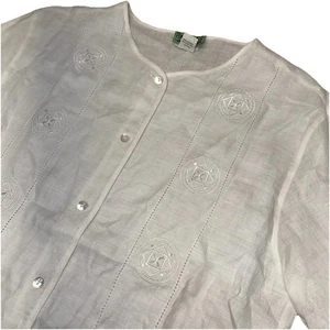 Abbigliamento vintage anni 80 Banana Republic safari e viaggio lino bottoni donna S - Foto 1 di 7