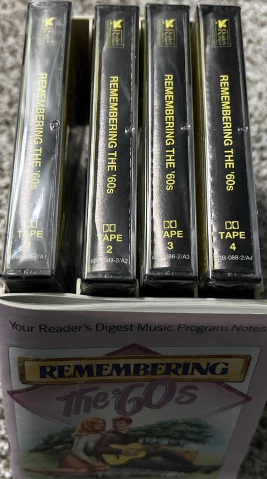 НОВЫЕ запечатанные кассеты Remembering The '60s тома 1-4 дайджест для чтения - Изображение 1 из 1
