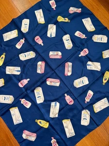 LIEBLING VINTAGE REINE SEIDE JOHNSON & JOHNSON BABYMOTIV SCHAL - Bild 1 von 7