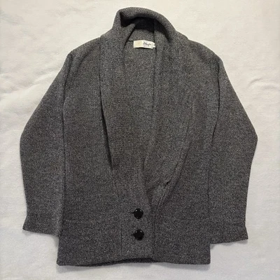 Pringle of Scotland Cardigan Sweater Woman’s M Gray Blend Wool Rolled Collar VTG - Image 1 of 4