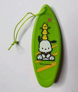 Vintage Sanrio Pochacco Mini Surfbrett Ornament Schlüsselanhänger grün orange Kawaii 1993 - Bild 1 von 8