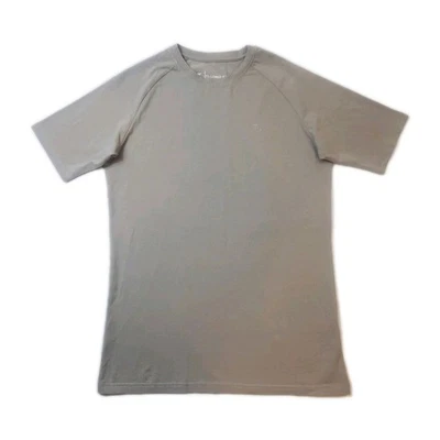 Camiseta masculina atleta sob medida cinza média manga curta roupa ativa atlética adulto - Imagem 1 de 4