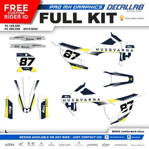 HUSQVARNA TC 125 250 FC 250 - 450 2019-2022 MX Graphics Decals Stickers Decallab - Picture 1 of 4