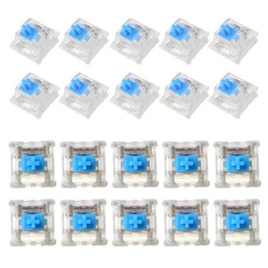 Mechanical Gaming Keyboard Switches 10Pieces Blue White Switches 3pin 60g - Afbeelding 1 van 8