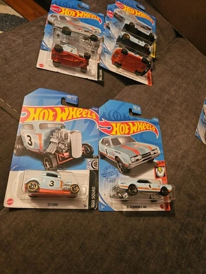 Oldsmobile 442 Muscle Mania Series Hot Wheels Gulf '67 y Ford Rod Squad '32 difícil de encontrar Foto 1 de 4