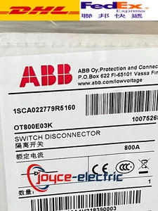 1PC New ABB OT800E03K SWITCH DISCONNECTOR Expedited Shipping 12 months warranty - Picture 1 of 2