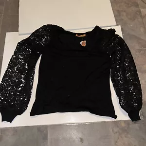 BELLDINI DAMEN SCHWARZ STRICKARME GRÖSSE M NEU MIT ETIKETT quadratischer Ausschnitt - Bild 1 von 4
