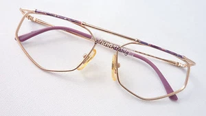 Gafas de barra montura de gafas unisex extravagantes doradas individuales talla M - Imagen 1 de 4