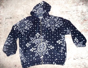 Neu mit Etikett Arizona Jean Company marineblaues Bandana mit Kunstfell Junior großer Kapuzenpullover mit Reißverschluss $ 54 - Bild 1 von 6