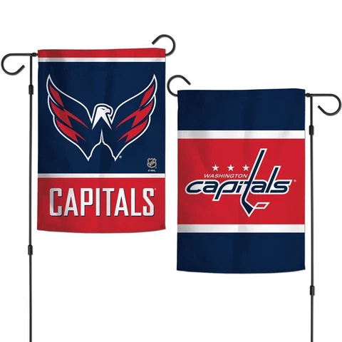 WASHINGTON CAPITALS 12"X18" 2 SIDED GARDEN FLAG NEW WINCRAFT 👀🏒 Cover