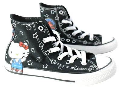 Zapatillas Converse Hello Kitty All Star talla 11 negras juveniles Foto 1 de 4