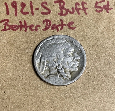 1921-S Buffalo Nickel 5c Better Date Cover