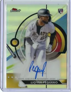 2023 Topps Finest Liover Peguero Pittsburgh Pirates #FA-LP 💥💥🎆Como Nuevo Automático - Imagen 1 de 2