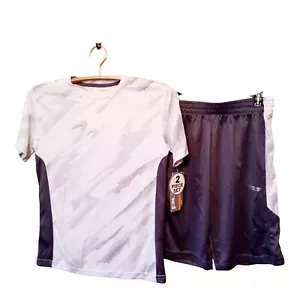 Hind Boys Short Set-12-Gray/White-Longer Mesh Shorts-Basketball-Soccer - Picture 1 of 5