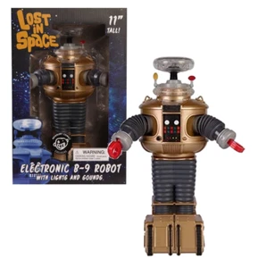 NEW - Lost In Space Electronic Lights & Sounds B9 Robot Golden Boy Edition - Picture 1 of 9
