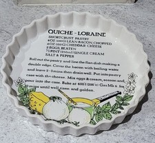 Piatto in flan Quiche Lorraine vintage - Piatto a torta grande vintage