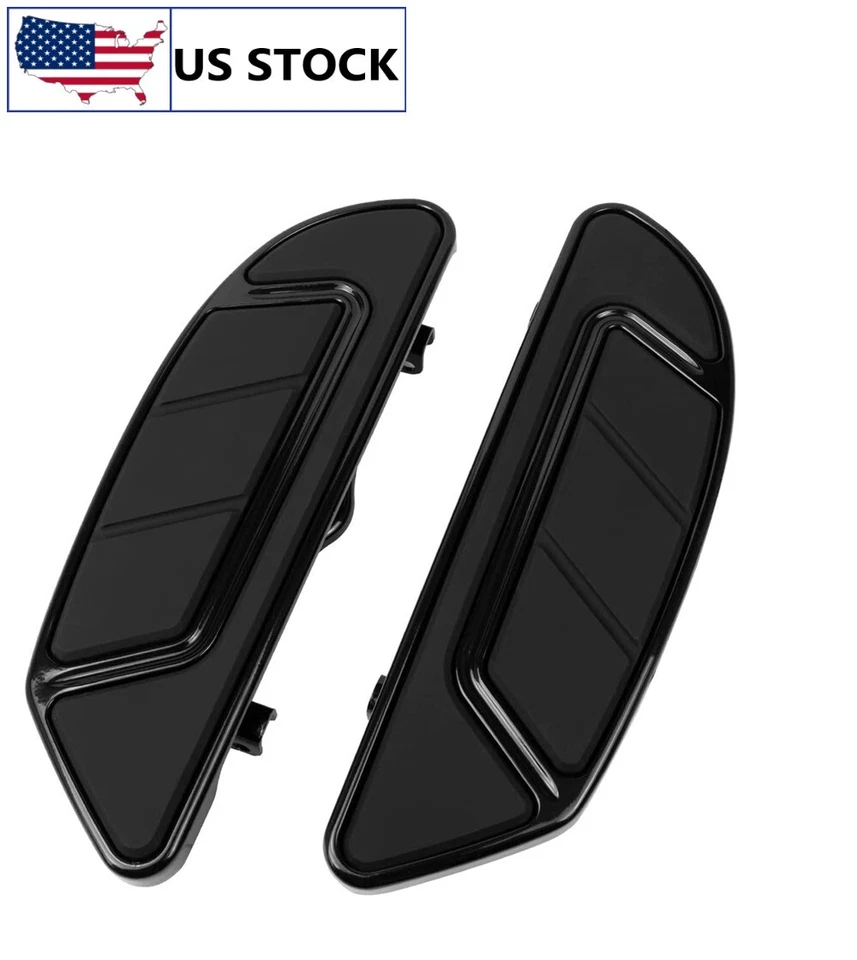 Tableros de conductor delantero estribos negros con soportes para Harley Ultra Limited EE. UU. Foto 1 de 4