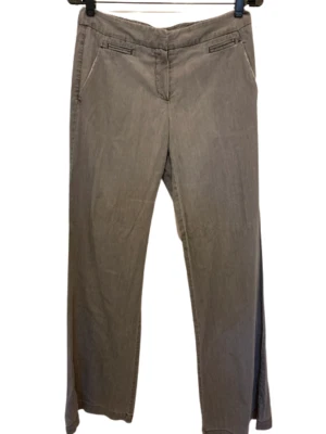 Pantalones Theory Algodón/Gris Seda Pierna Ancha Bolsillo Distress Talla 6 Foto 1 de 4