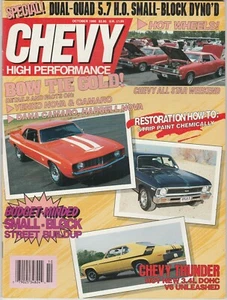CHEVROLET HIGH PERFORMANCE MAGAZINE " BOW TIE GOLD ! " OCTOBER 1990 - Picture 1 of 3