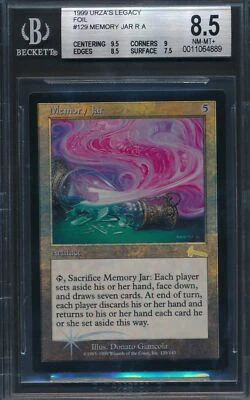 Urza's Legacy Memory Jar BGS 8.5 Graded Magic MTG FOIL (4889) - Image 1 of 3