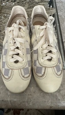 Authentic Louis Vuitton Damier Azur Sneaker 6.5 - Image 1 of 4