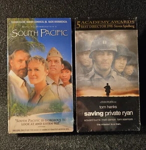 Two Films-Saving Private Ryan (VHS-1998) & South Pacific VHS-2001 ⭐️SEALED-NEW⭐️ - Picture 1 of 7