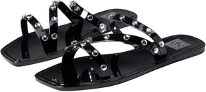 DV by Dolce Vita schwarze flache Jelly-Pantoletten mit Nieten 1267 Damengröße 8 - Bild 1 von 5