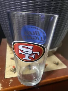 Bud Light San Francisco 49ers NFL Football 16 oz Beer Pint LOGO Official Glass - Picture 1 of 11