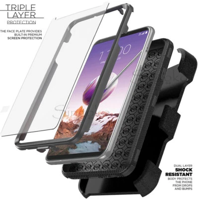LG Stylo 6/5/4/3/2 Plus Belt Clip Stand Holster Phone Case Cover SCREEN PROTECTR - Image 1 of 4