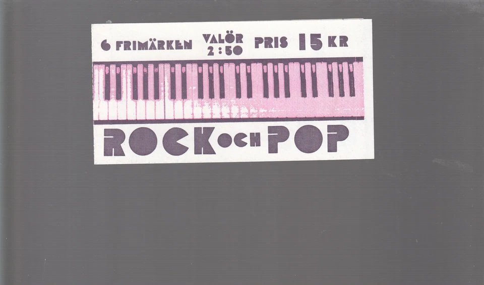 1991 SWEDEN Pop & Rock booklet of 6 Sc 1909a MNH SG 1599-1601 - Image 1 of 1