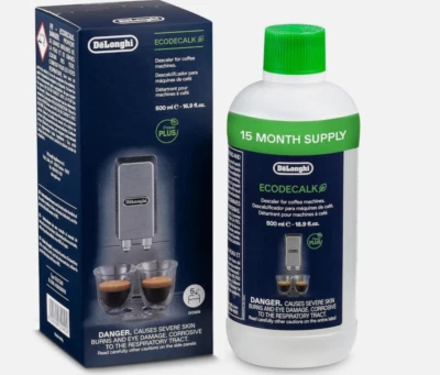 Genuine De'Longhi EcoDecalk Descaling Solution 500ml DLSC500 - image 1 of 4