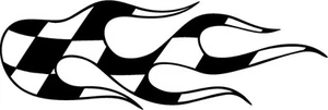  2 x Karierte FLAMME Vinyl Aufkleber Grafik Auto Decals Fun Racing Large Drift - Bild 1 von 2