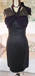 Max Mara Leinenkleid mit Seidenschleife 🎀, Schwarz, Gr.36,wunderschön 😍🥰🎀 - Bild 1 von 7