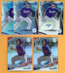 2016 2017 Bowman Platin Alex Verdugo Lot X5 2017 Auto Yankees Dodgers - Bild 1 von 5
