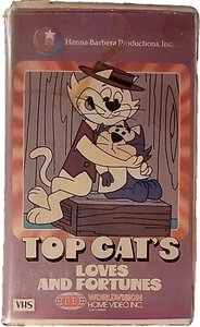 TOP CAT'S LOVES AND FORTUNES VHS Hanna-Barbera SELTEN 1986 Worldvision Klappschale - Bild 1 von 5