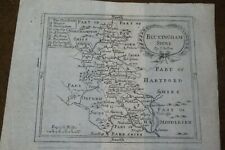1695 MAP OF BUCKINGHAMSHIRE BY JOHN SELLER - Beaconsfield Staines Henley Marlow