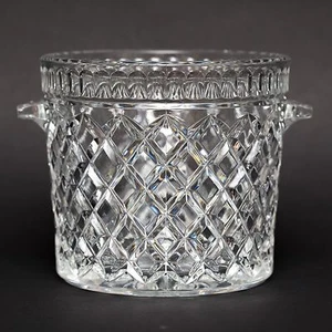 Bohemian Crystal Ice Bucket 5" tall x 5.5" diameter 2lbs 8oz - Picture 1 of 7