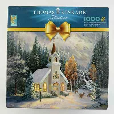 Thomas Kinkade Puzzle Deer Creek Chapel 1000 pc Ceaco No. 41044 Series 15 NIB - Image 1 of 4