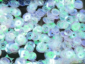 5000 Clear AB luster 6mm CUP round loose sequins Paillettes sewing Wedding craft - Picture 1 of 7