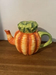 Tetera calabaza halloween cerámica terramoto  - Imagen 1 de 9