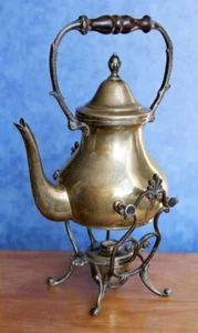 ANTIKE 800 SILBER SAMOVAR, TEA POT, HOCHWERTIGER TEEKESSEL mit STÖVCHEN - Picture 1 of 9